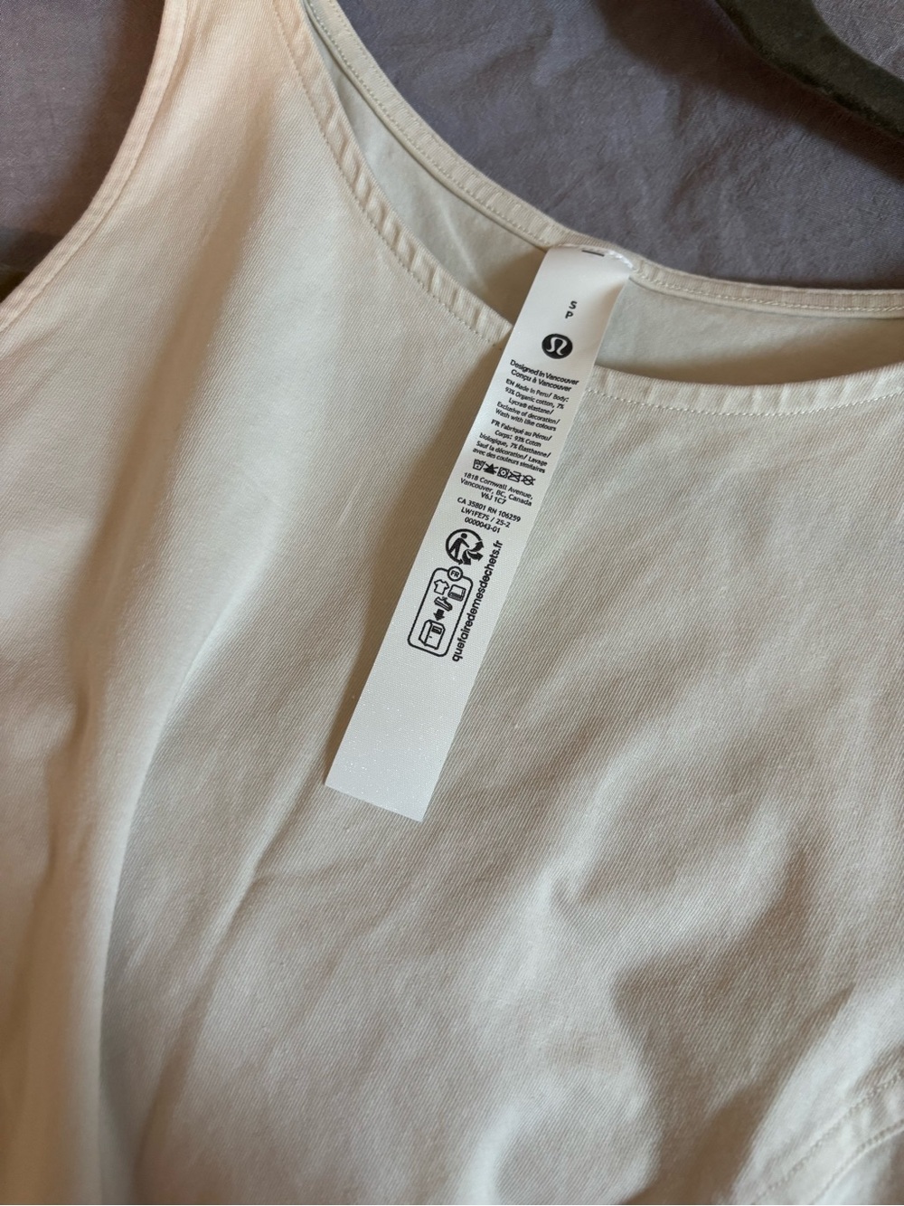 Lululemon White Tank Top